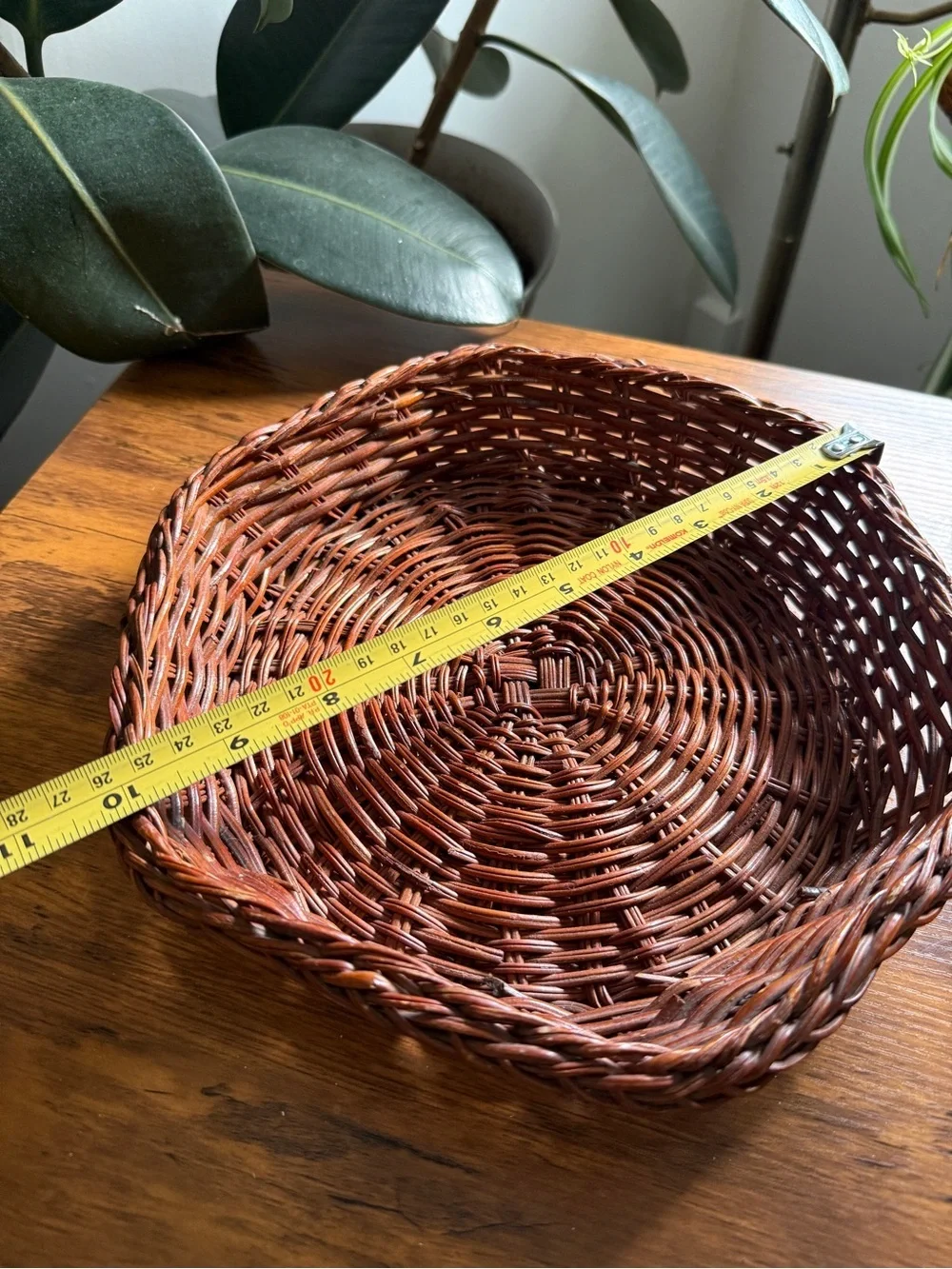 Woven Round hexagon Decorative Basket - Brown
